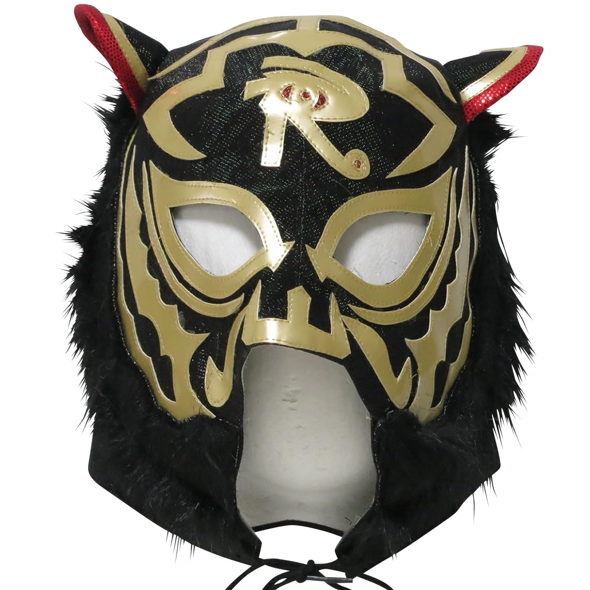プロレスマスク 黒 ブラック 金色 ゴールド 赤フチ ホワイト Amazon.co.jp: Wrestling Mask, Dark Tiger, Second Generation